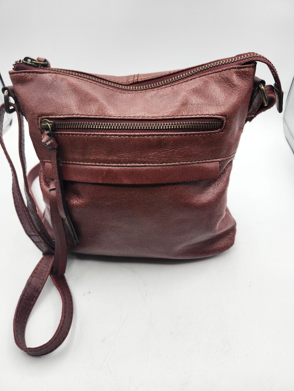 Wilsons Leather Burgundy Leather Crossbody Bag